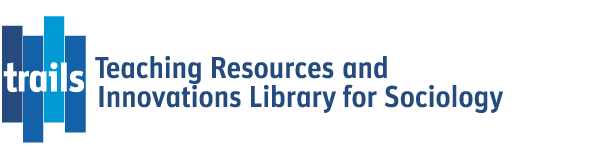 The acronym TRAILS next to the program title, Teaching Resources And Innovations Library for Sociology